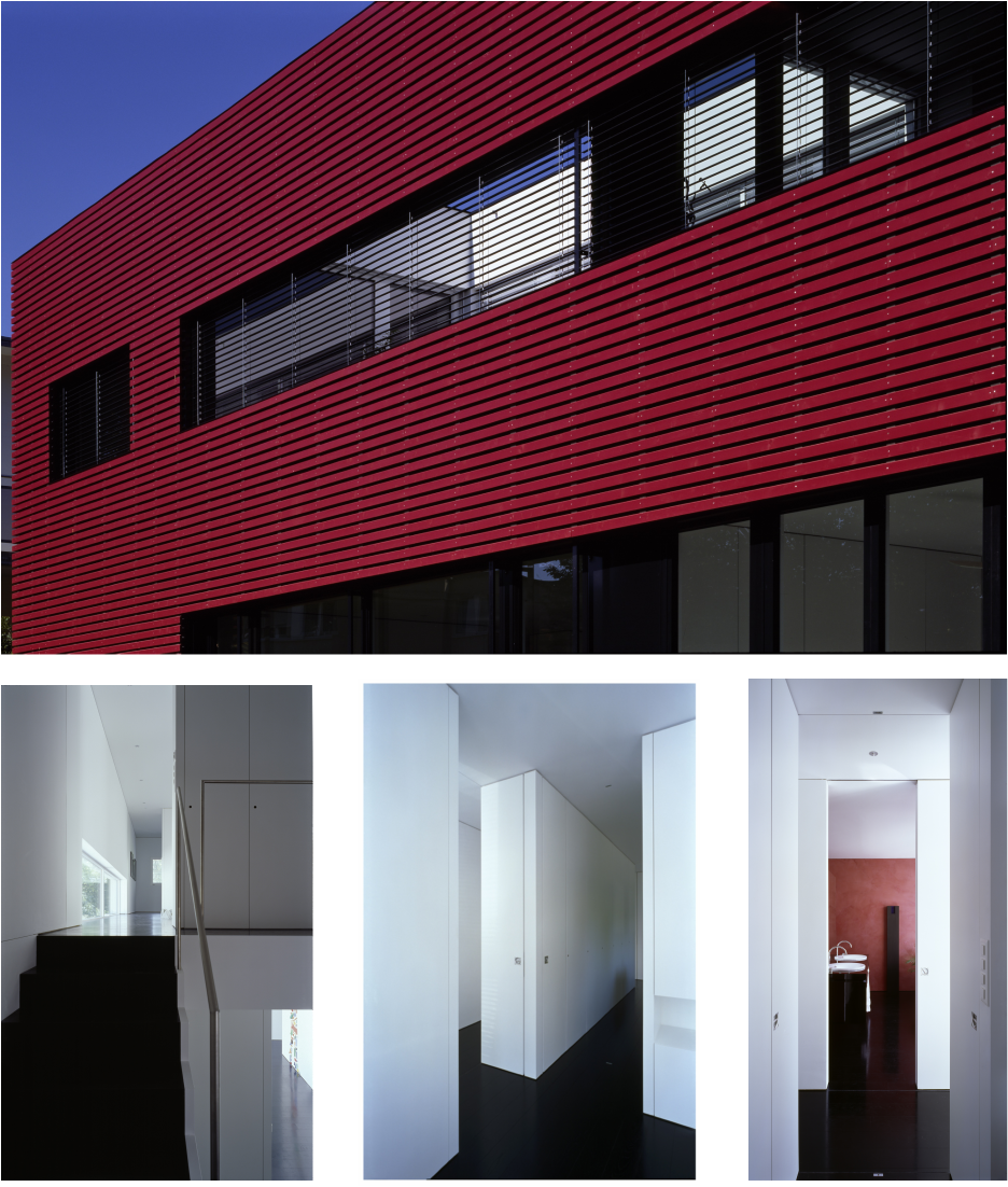 Wohnhaus mit integrierten Ausstellungsräumen für moderne Kunst in nachhaltiger Holzelementbauweise.