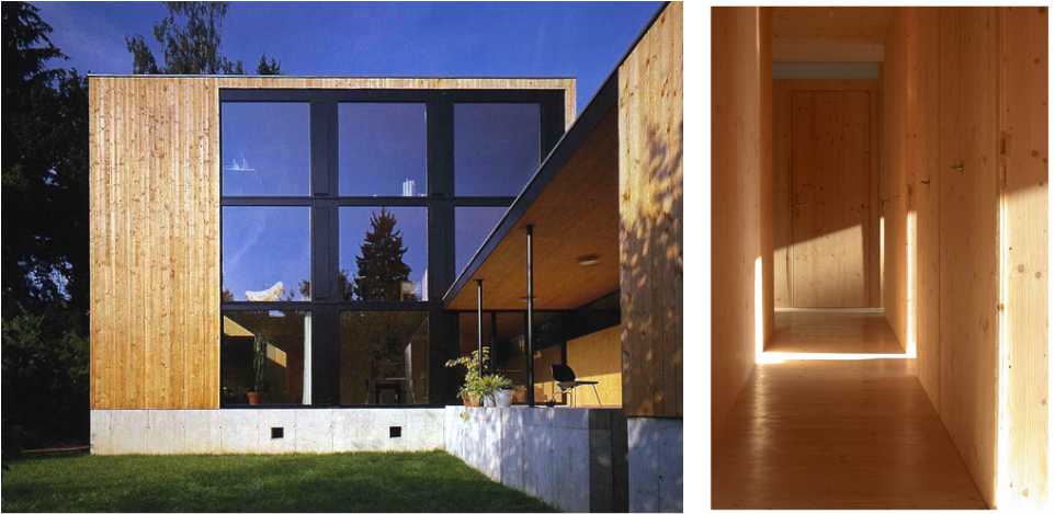 Der Neubau des Hauses Maurer in Langenthal umfasste ein Einfamilienhaus in Holzelementbauweise als Beispiel für nachhaltige Nachverdichtung.